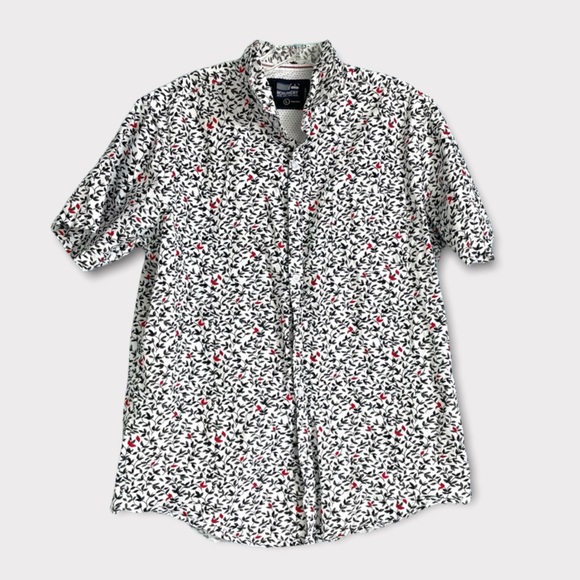 Other - ⭐️SALE Monument Mens Floral Short Sleeve Button Down Dress Shirt